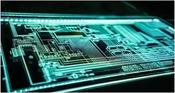 A lit-up motherboard, which Cybersecurity experts at ThriveDX are familiar with